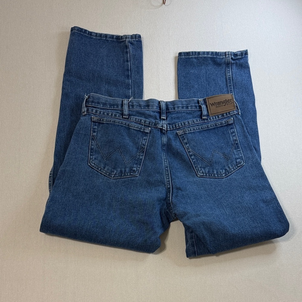 Wrangler Men’s Dark Blue Straight-Leg Jeans